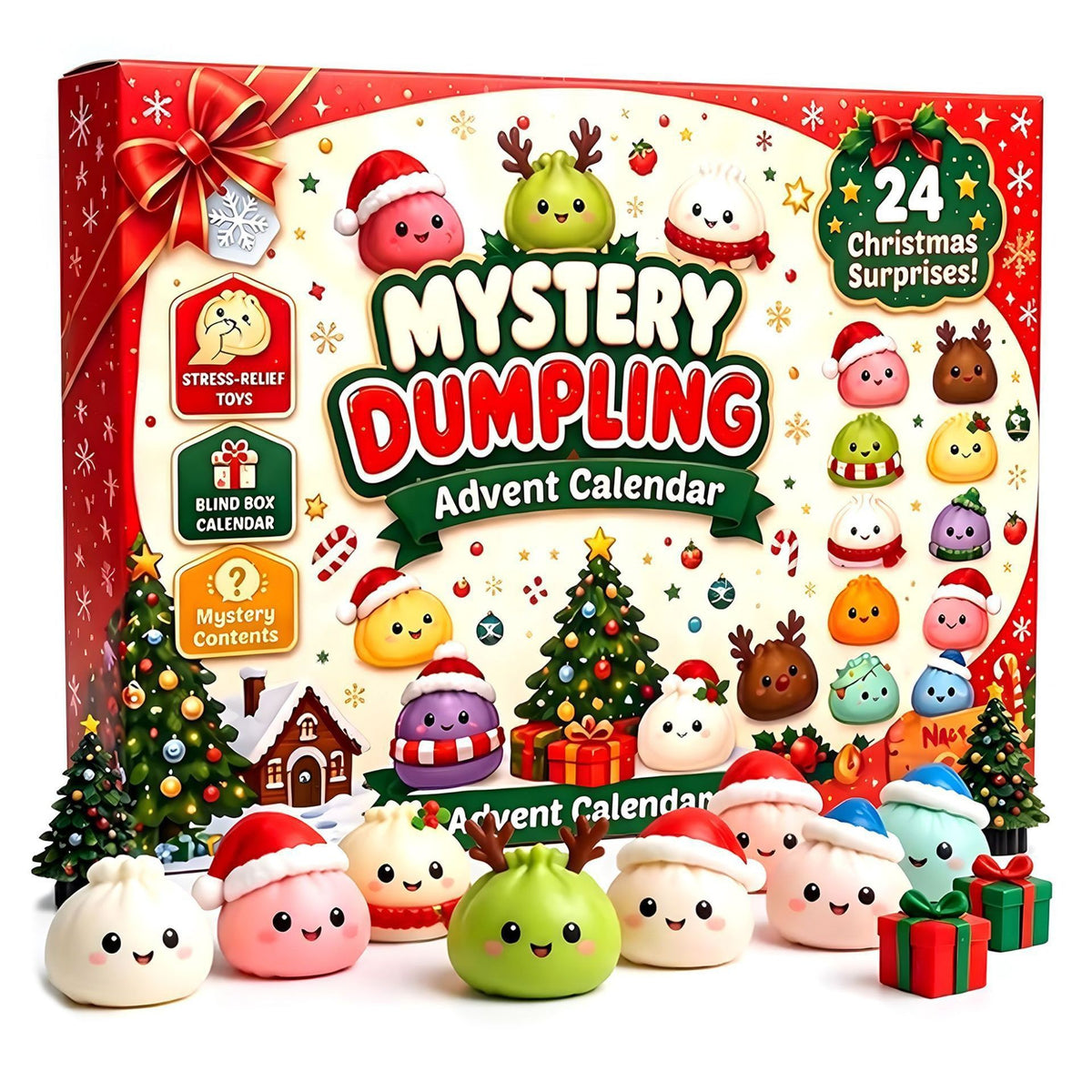 China warehouse Wholesale  RTS Christmas Advent Calendar Squeeze Toy