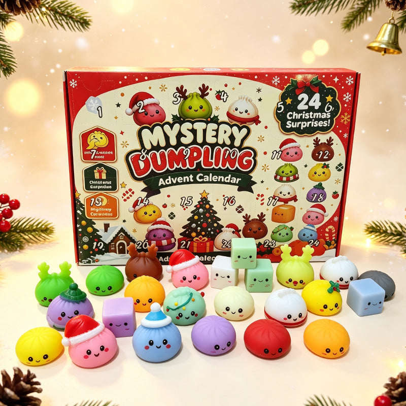 China warehouse Wholesale  RTS Christmas Advent Calendar Squeeze Toy